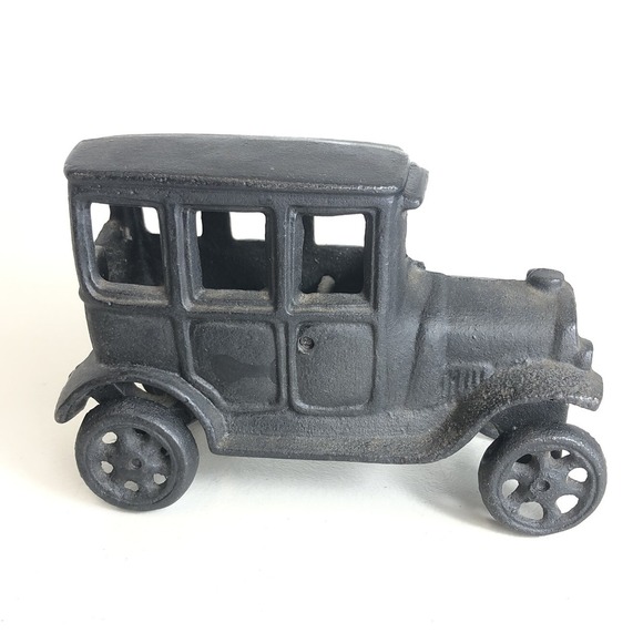 Other - Vintage Antique Cast‎ Iron Model T Ford Sedan Toy Car Collectible